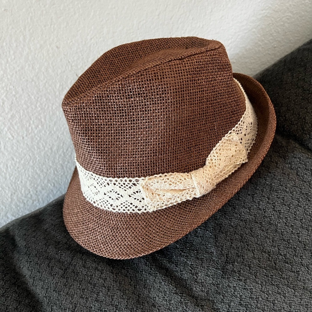 Brown fedora hat